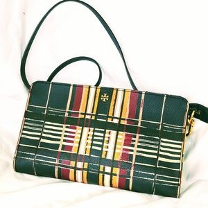 NWT- Tory Burch plaid crossbody-multicolor